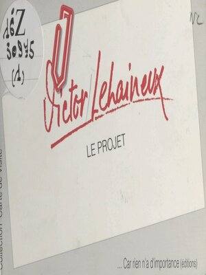 cover image of Le projet
